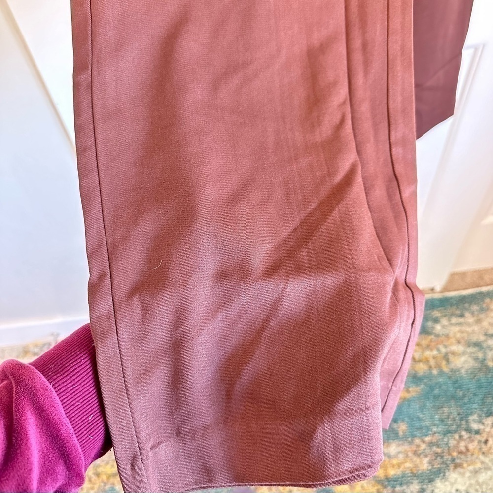 NWT WeWoreWhat low rise pant in cacao - ribbed stretch waist wide leg, women’s S - Picture 6 of 10